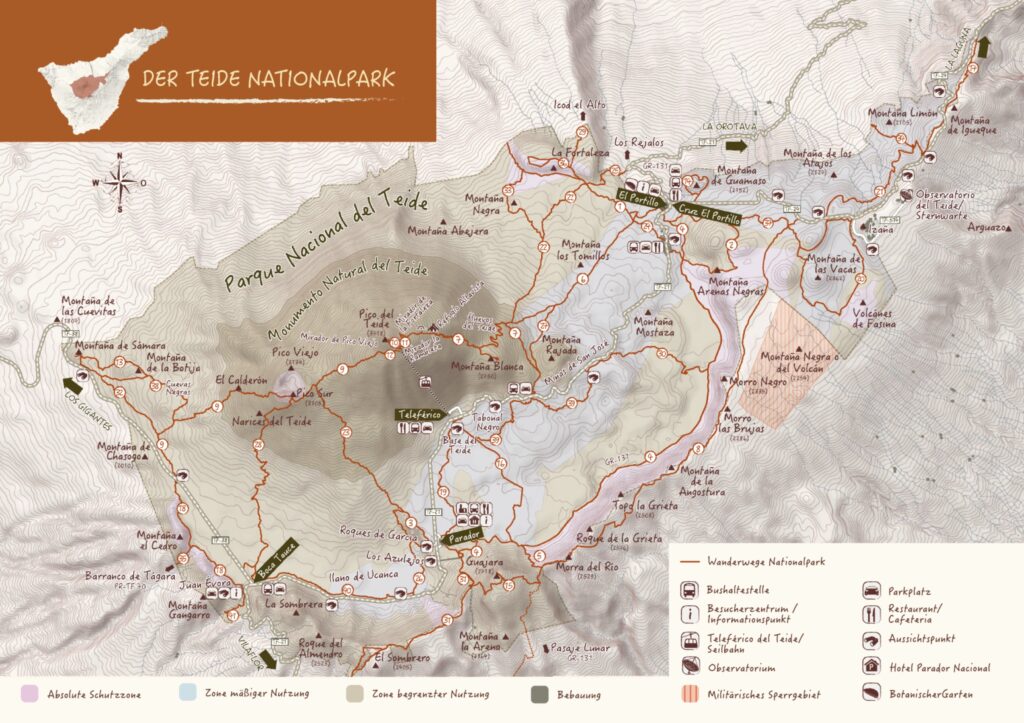 Karte Teide Nationalpark